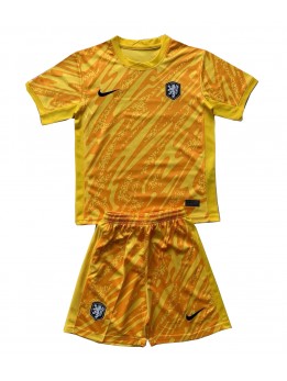 Nizozemska Golmanski Dječji Gostujuci Dres kompleti EP 2024 Kratak Rukavima (+ kratke hlače)